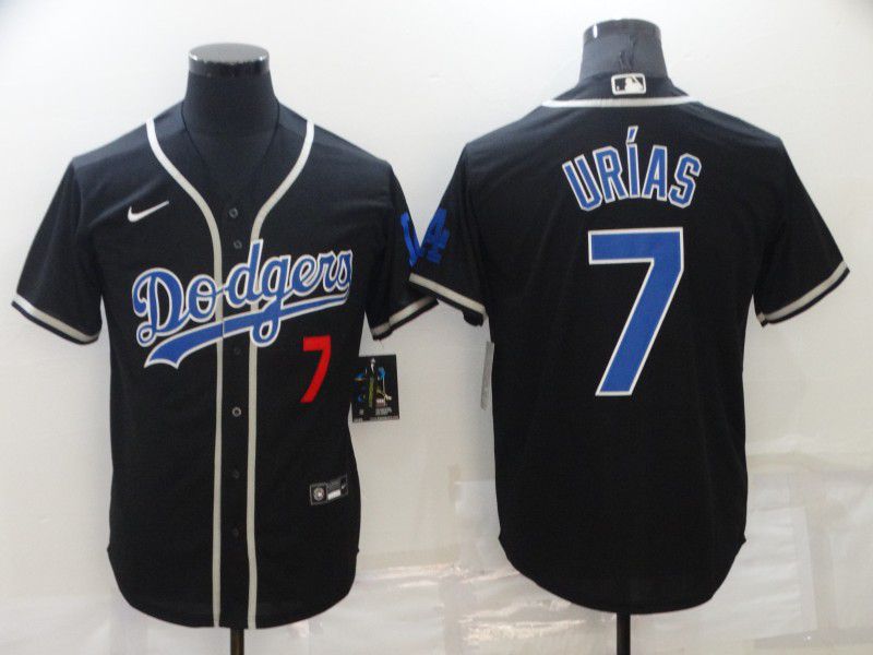 Men Los Angeles Dodgers 7 Urias Black Game Nike 2022 MLB Jersey